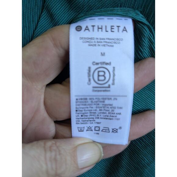 NWT $99 Womens Medium * ATHLETA * Green Echo Top - Picture 5 of 8
